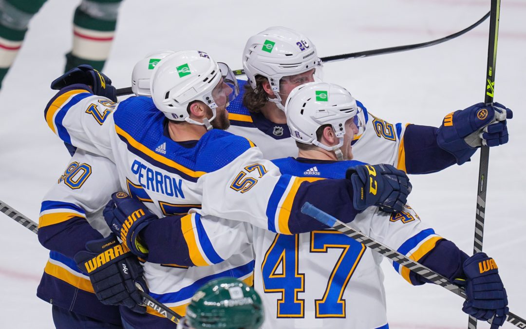 Bernie On The Blues: The Spirit Of 2019 Showed Up With The Blues In Game 1 Win At Minnesota.