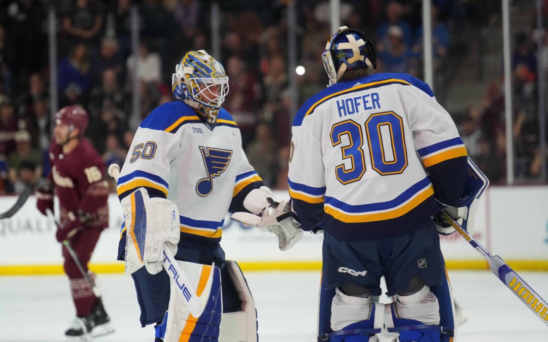 Bernie: Another Win For The Blues. Goaltenders Jordan Binnington and Joel Hofer Are Doing Their Best To Save The Season.